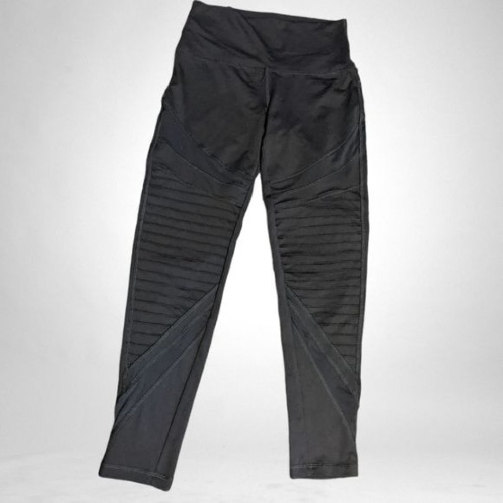 Aerie Moto Chill Play Move Black Leggings